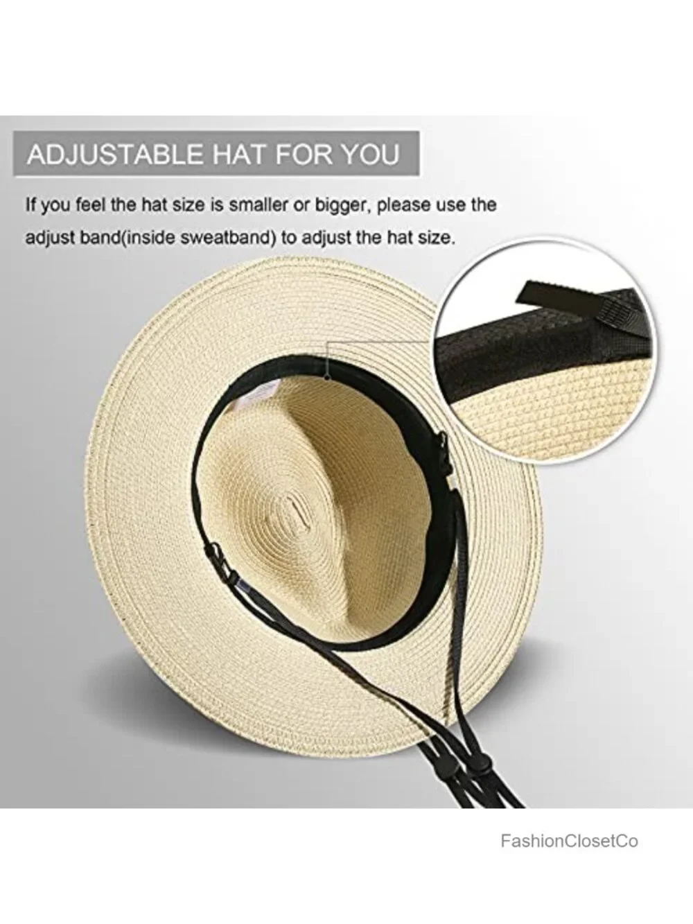 Women Wide Brim Straw Roll up Hat Fedora Beach Sun Hat UPF50+